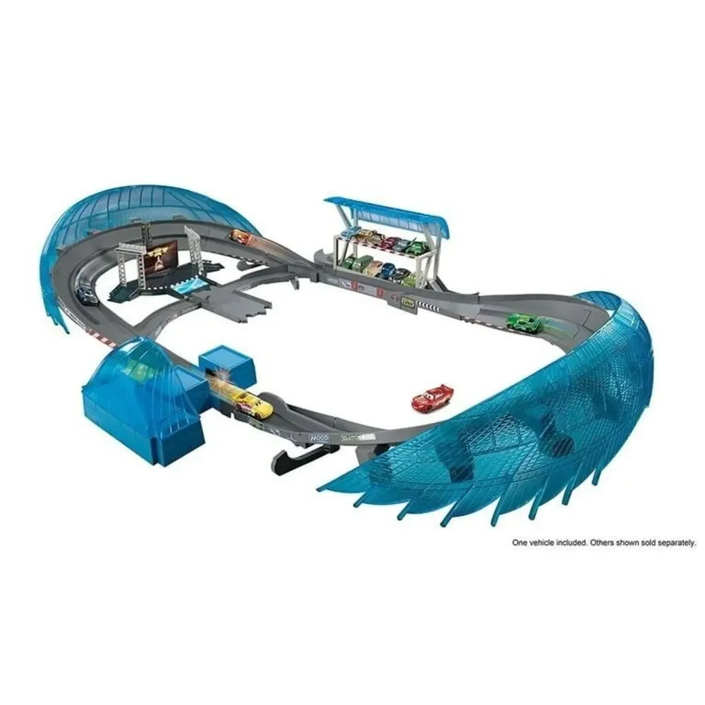 Disney Pixar Cars 3 Ultimate Florida Speedway Race Track Set  - COMPLETE - W/car